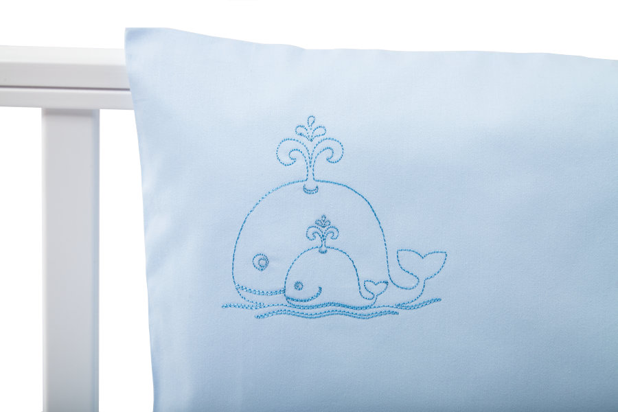 Pillowcase with embroidery Whales