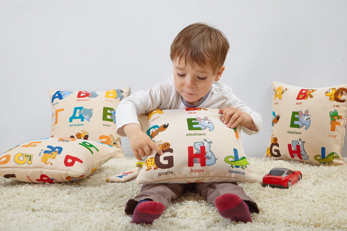 Educational pillow-toys of tapestry