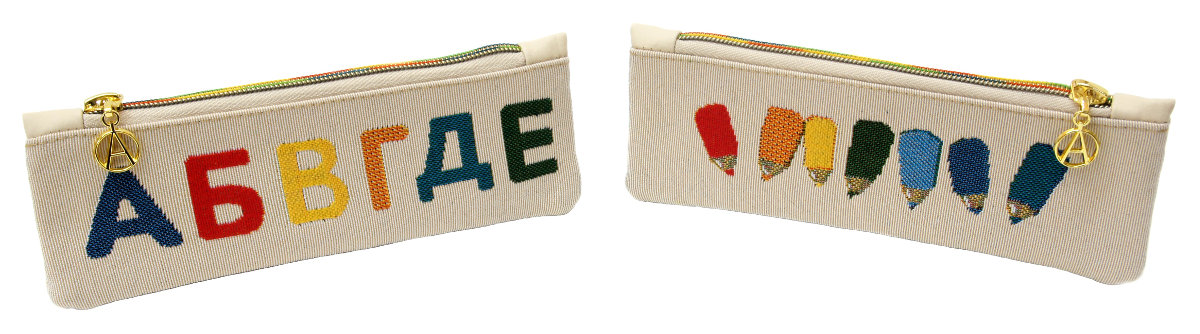 Pencil case Russian letters